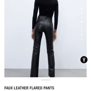 SOLD OUT Zara Leather Pants - Black